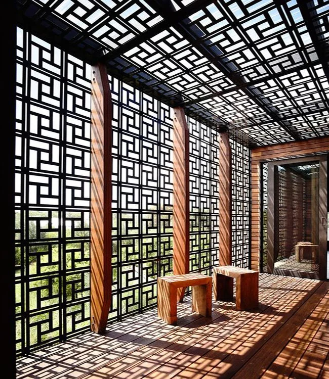 Outdoor Aluminum Perforated Ceiling Panel Soundproof Fireproof Waterproof Square Tile Shape for Terrace Decoration Hotel Use