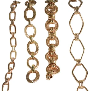 Factory Wholesale Gold Plated Link Chains for Personalized 3mm Stainless Steel Earrings Necklaces Handmade Brass Clothing