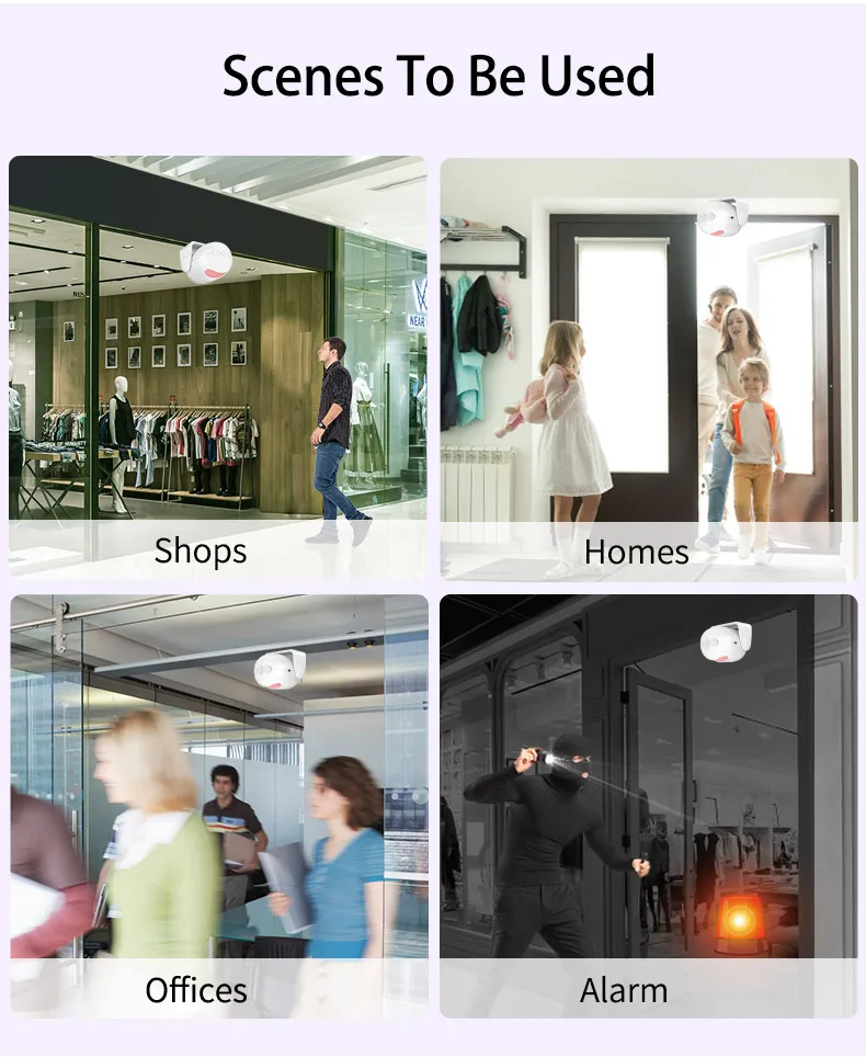 Campanello Wireless Con Sensore Di Movimento – Registra Messaggi Vocali, 18 Suoni, Allarme Antifurto E Volume Regolabile, Per Casa E Negozi
