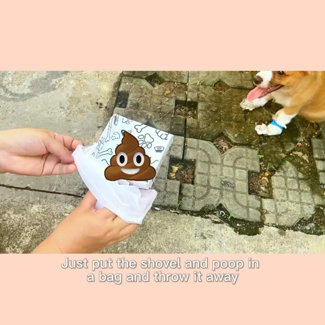 Biodegradable Cat Dog Waste Scooper With Dog Waste Bag Disposable