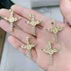 Pendant Charm Pendants Necklace And Pendant IVIAPRO Hot Sale Fashion Jewelry Gold Plated CZ Medal Pendant Charm Necklace Religious Fine Virgin Mary DIY Pendants