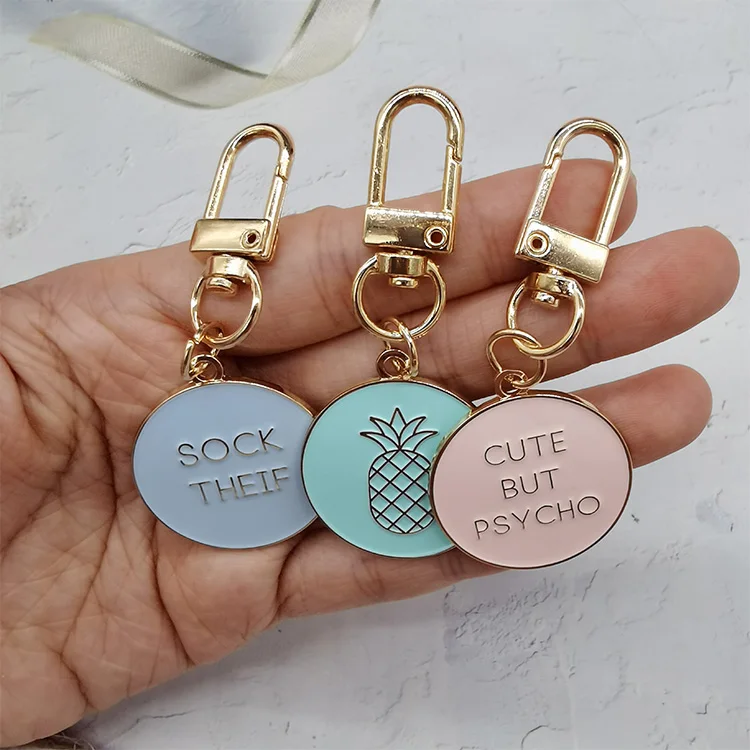 Manufacturers Zinc Alloy Metal Custom Personalized Round Pineapple