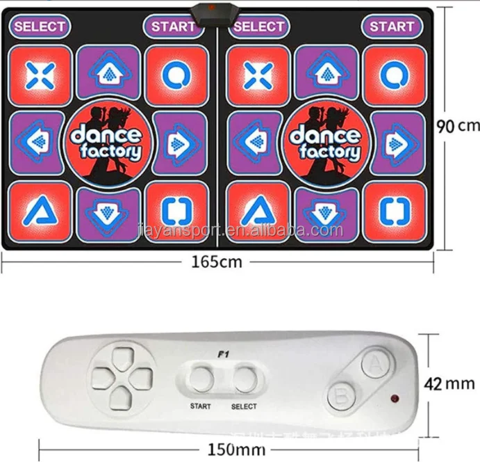 Hot Sale Adults Kids 2 Person Dance Mat Game Exercise Wireless Double