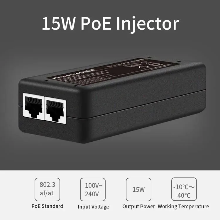 60W  Gigabit POE Injector IEEE802.3AF/AT/BT PoE Adapter for IP Camera Wireless AP
