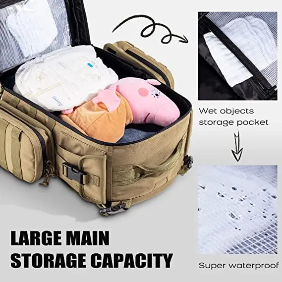 Custom Multifunctional 40l Diaper Bag Backpack For Dad Travel Baby