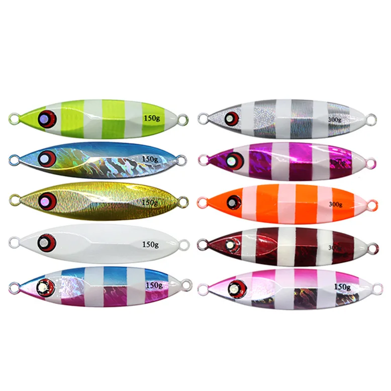 40g - 350g Metall-Jig-Kder fr Slow Pitch Jigging, Leuchtender  Salzwasser-Angelkder, Hochwertiger Slow Jigging Kder