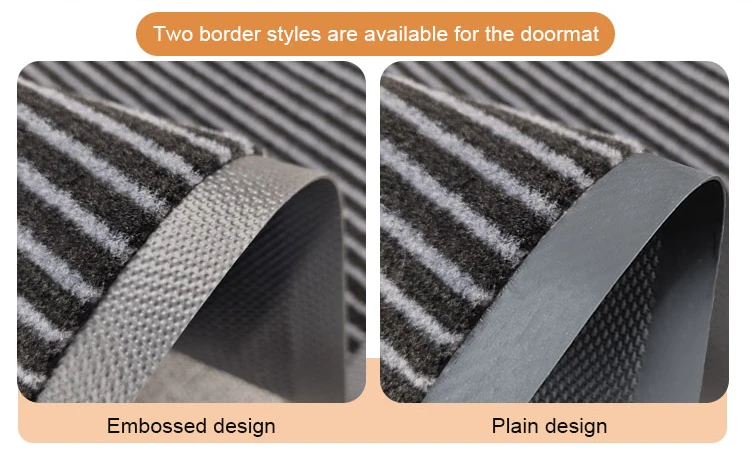 Durable Thick Rubber Backed Doormat Non-Slip Outdoor Solution Dyed Washable Front Door Mat(图3)