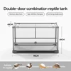 Double Door Metallic Silver - 90*45*49