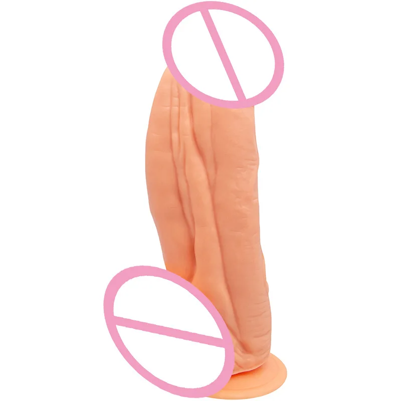 Large Size Simulation Penis Large PVC Brown Skin Color Black Female Appliances Adult Sex Toys Wholesale