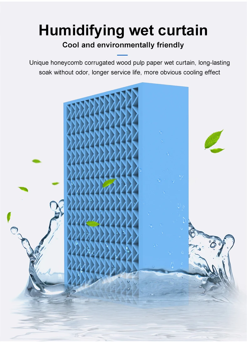 Air Cooler Fan Factory Portable Desktop Cooling Fan Square White  Air Conditioner EU US UK Standard Plug