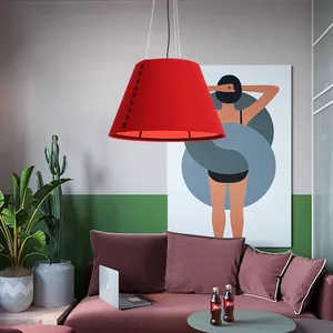 AIENUO Designer Vintage Middle Style Dining Table Bar Chandelier Creative Distinctive Art Blanket Pendant Light Fabric Material