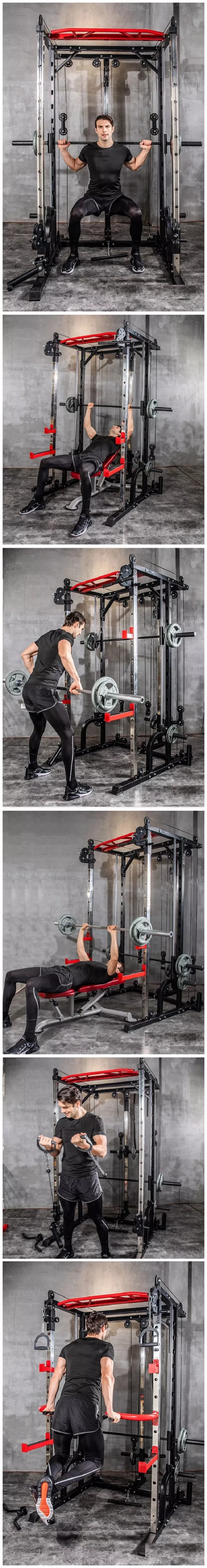 Body Building Fitness Equipment Multifunctional  Trainer Squat Rack Smith Machine For Commercial Home Use factory