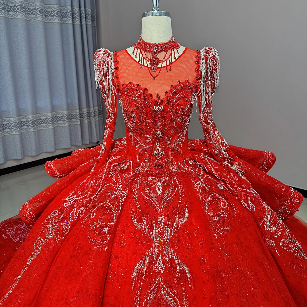 fitted lace wedding dress Tomyris Plus Size Evening Dress in Deep Red