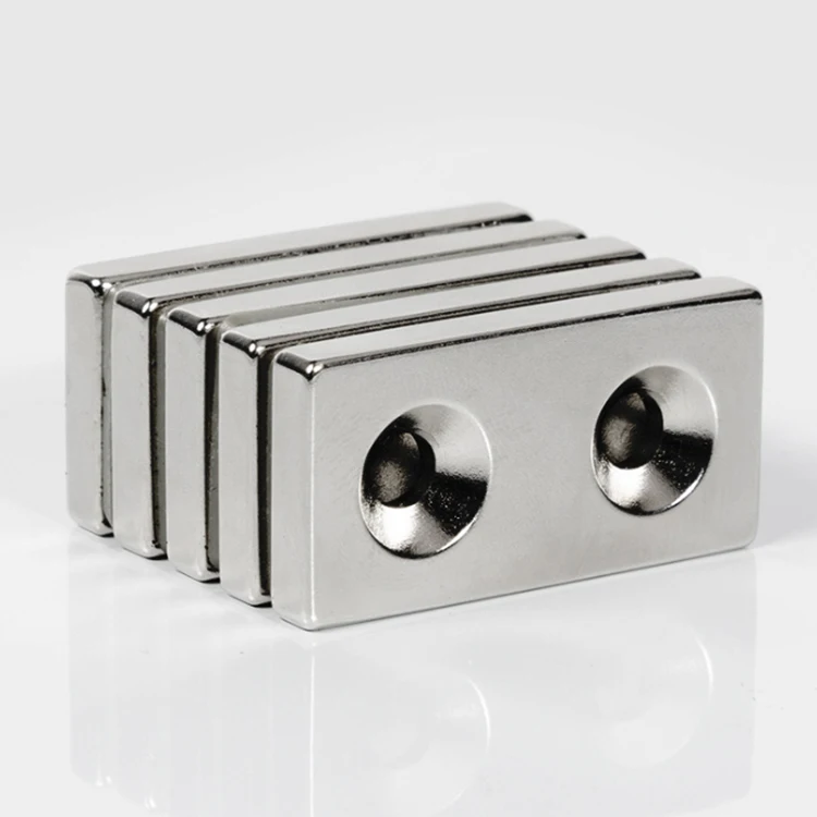 Rectangular Custom Shape Cube Sink Hole Neodymium Magnet