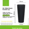 Vasos negros esmerilados de 90-700 ml