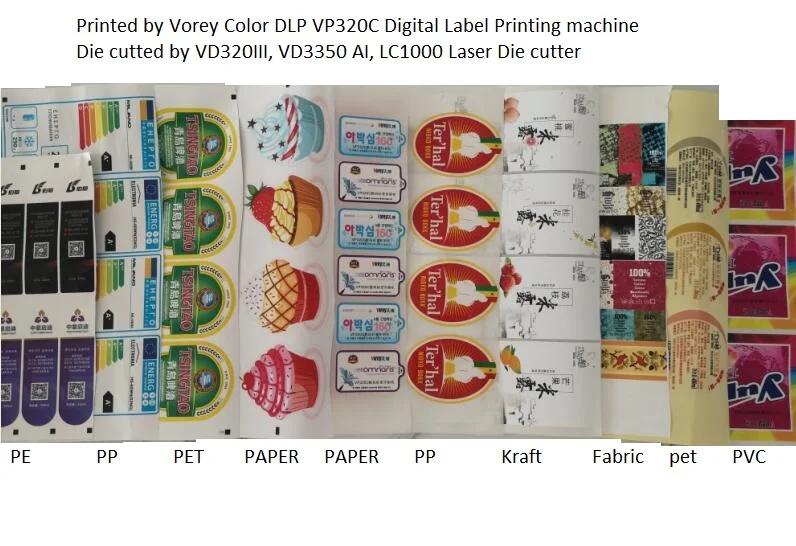 300MM Width Color DLP VP320C Roll to Roll Digital Small Label Printing Machine