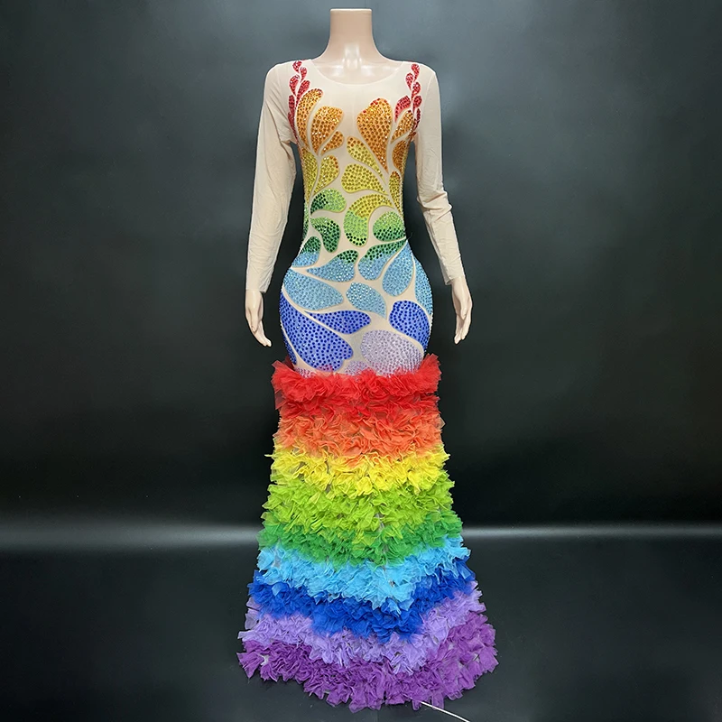 rainbow party dress womens Rainbow dress, Pride dress, Maxi dress for photoshoot