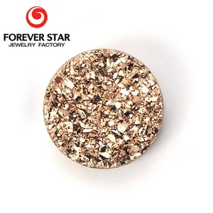 Wholesale Druzy Stone Rose Gold Druzy 12 mm Round Calibrated Flat Druzy