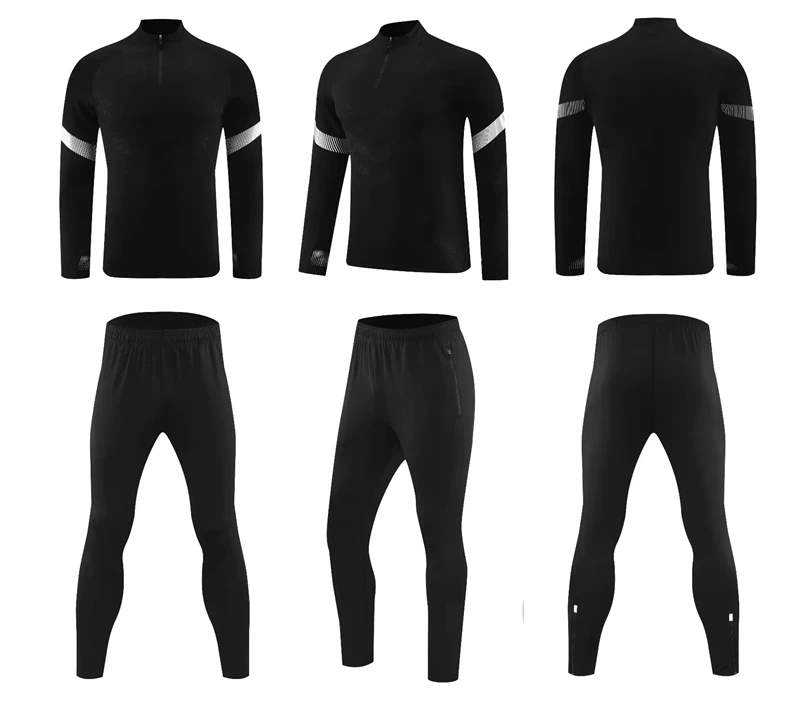 Wholesale 2024 Men's Sports Wear Breathable Plus Size 2-Piece Sweatsuit Set Football & Soccer Tracksuits for Gym Training