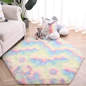 Anti Slip Rug Soft Silky Character Rug for Bedroom Shaggy Character Mat Customized Cartoon Area Rugs Plush Starfish Technics
