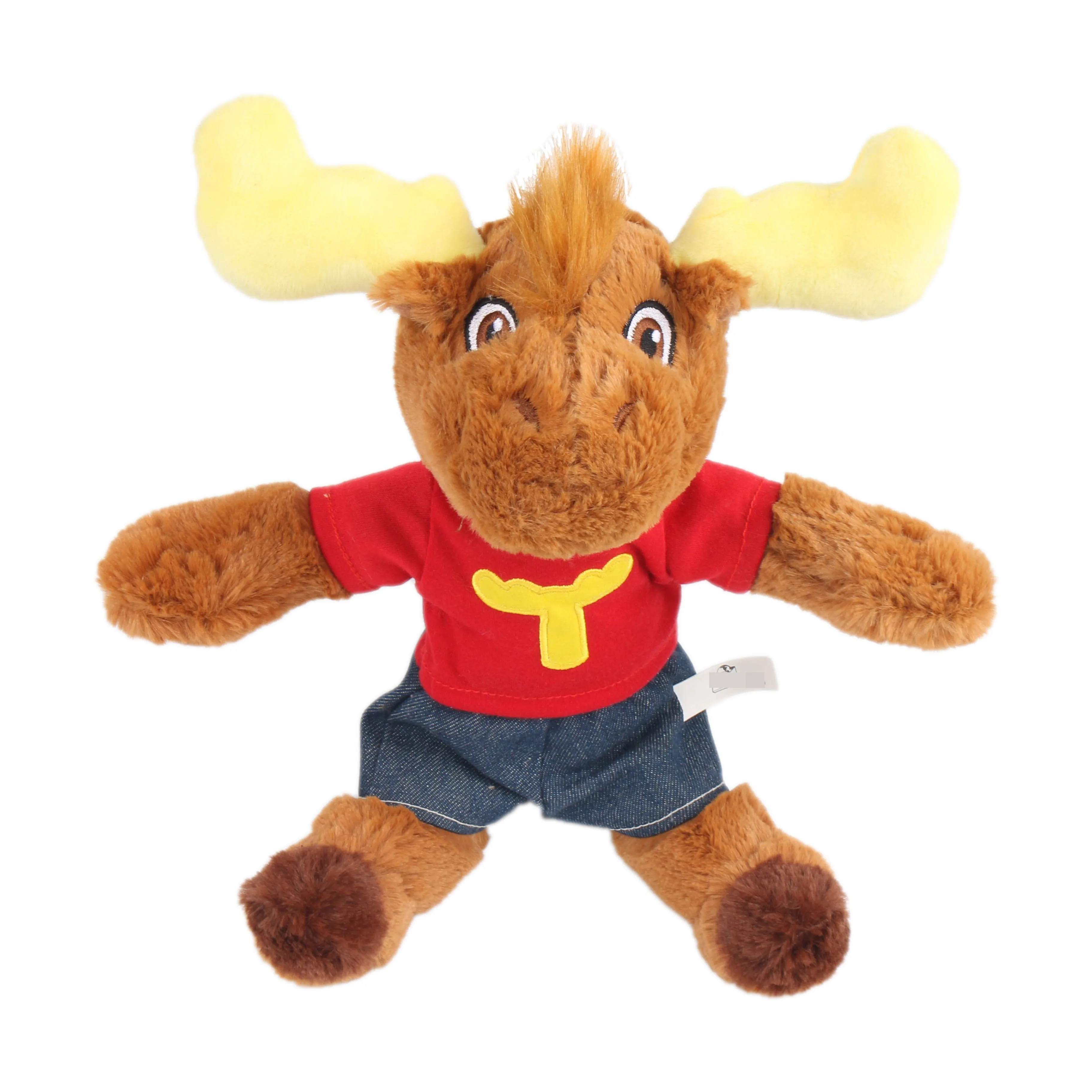 high quality sitting stuffed animals plush moose in customized