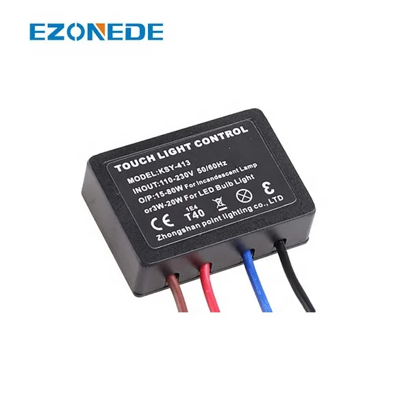 Interrupteur Tactile 220V Pour Lampe LED Ou Incandescente - Module De Commande - Neuf - Noir
