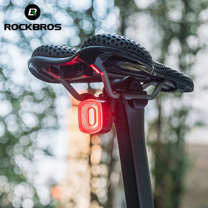 Rockbros Waterproof Usb Rechargeable Rear Bike Light
