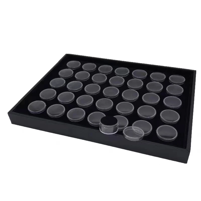 Diamond display Jewelry box sorting independent small round bottle Nail storage Box