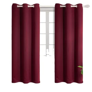 100% Polyester Blackout Grommets Bedroom Window Fabric Curtains for the Living Room