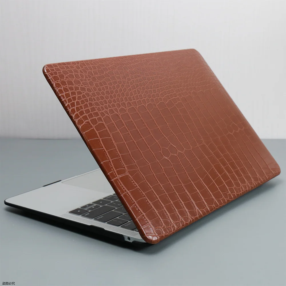 Laptop Case for Macbook Air 13 Case PVC Hard Bottom Shell for Macbook Pro Retina 13 PU leather Case for MacBook 2021 Funda Cover manufacture