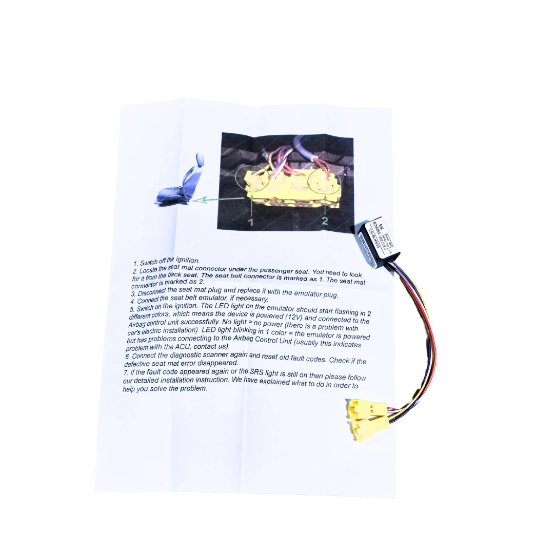 TROUBLESHOOTING SRS ERROR CODE 112 SEAT OCCUPANCY visual data 8