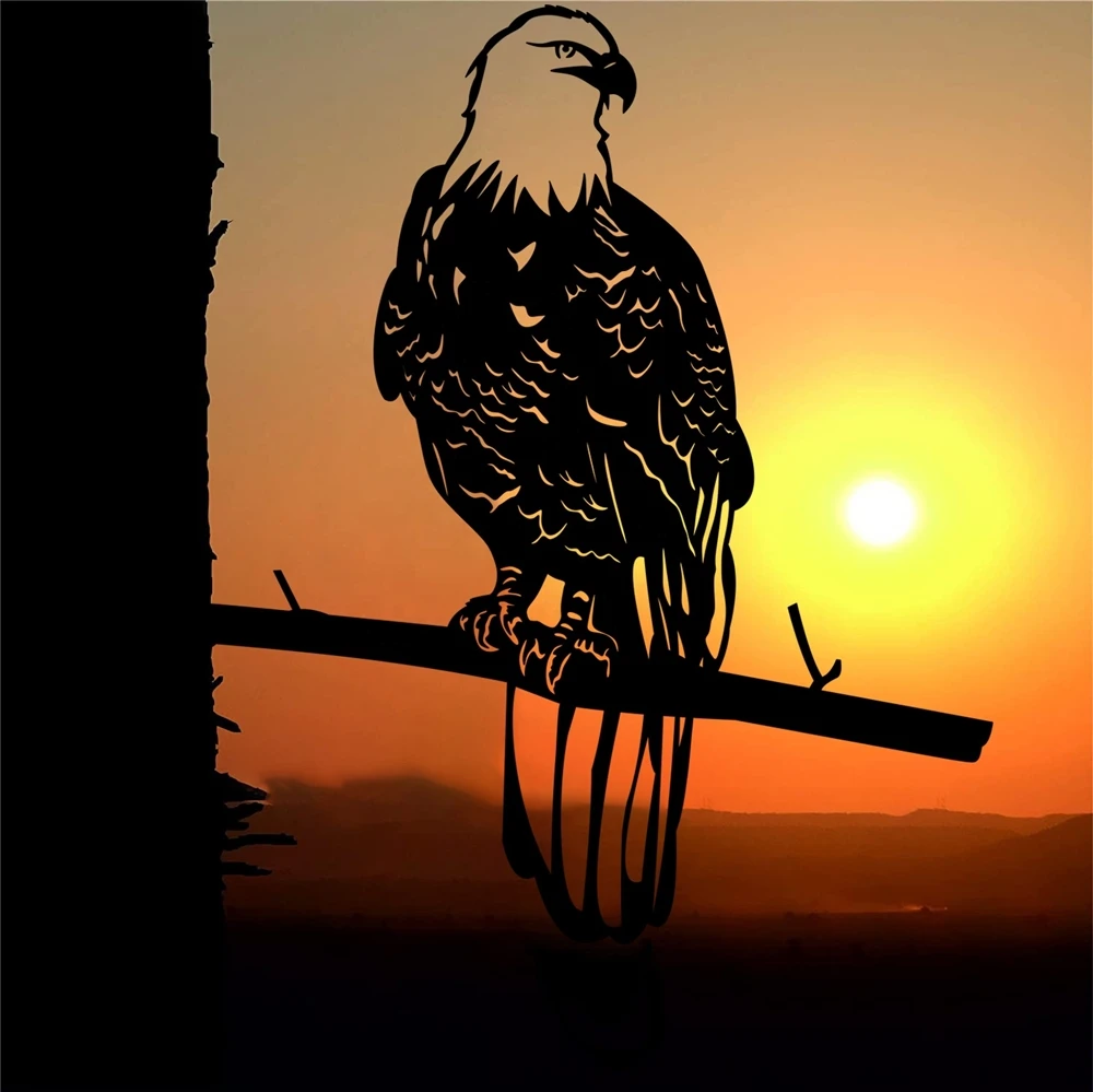 Metal Birds Yard Decor Tree Stake Garden Patio Gift Outdoor Decorations