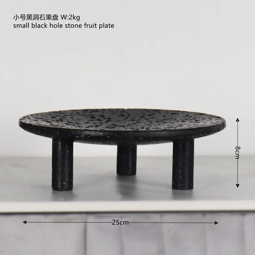 product nordic style natural stone small simple round table coffee table sofa side balcony bedroom simple rental room living room-5