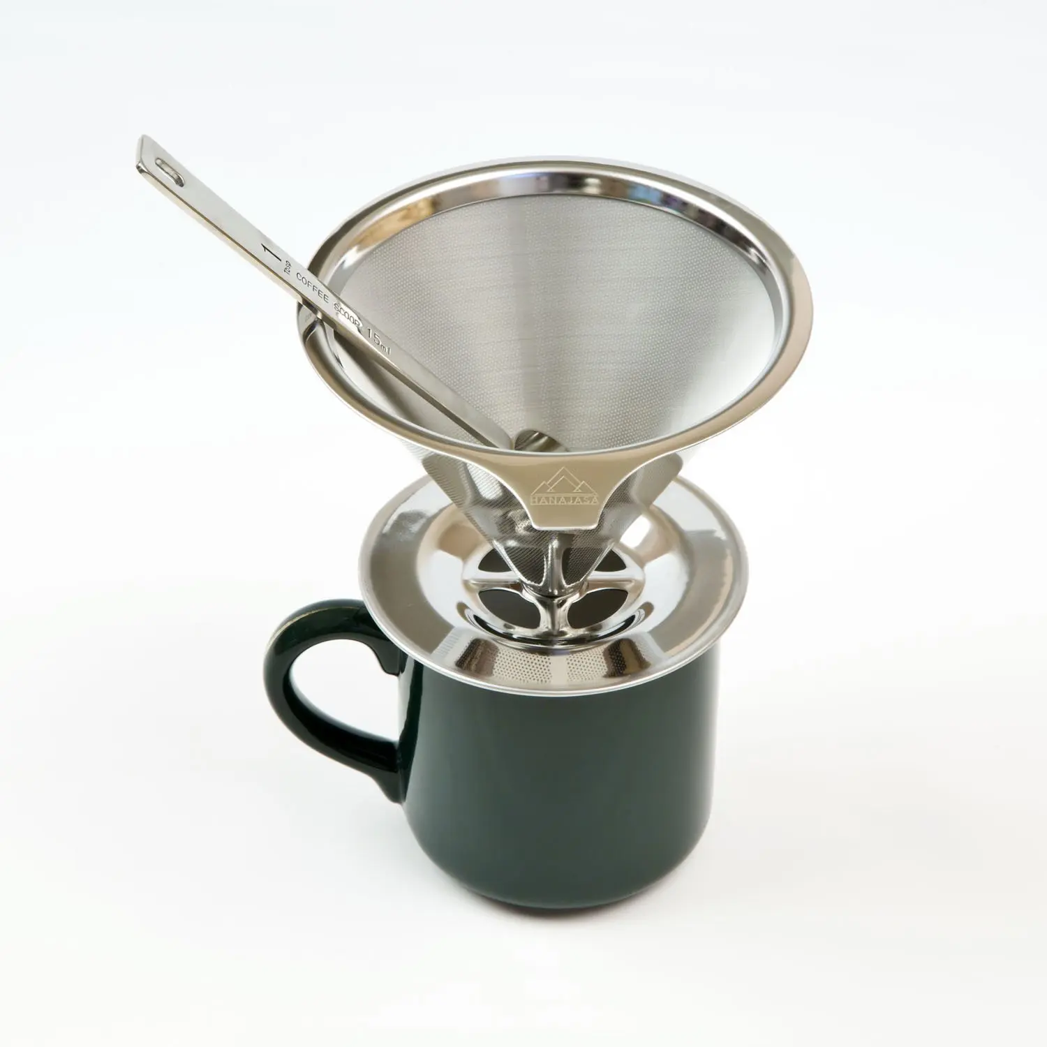 Eco-Friendly Stainless Steel Single Cup Coffee Tea Dripper
