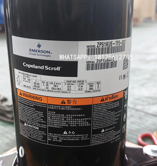 ZP51KUE-TF5-522 ZP51KSE-TFM-522 ZP54KUE-TFP-54E R410A Compressors