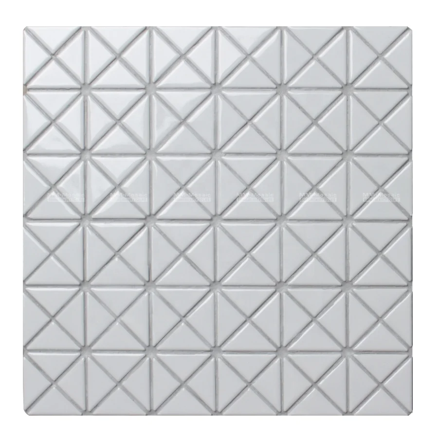 Modern Kitchen Backsplash Wall Design 1 Inch White Geometric Pattern Glazed Porcelain Triangular Mosaic Tiles Buy Triangular Mosaic Tiles Triangular Geometric Tiles Triangular Geometric Tiles Product On Alibaba Com