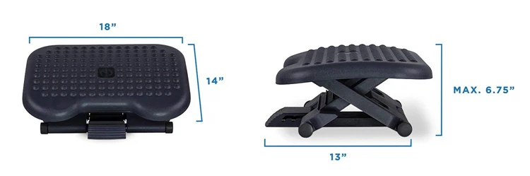 Adjustable Tilt Angle And Height Position, Comfortable Ergonomic Office Footrest