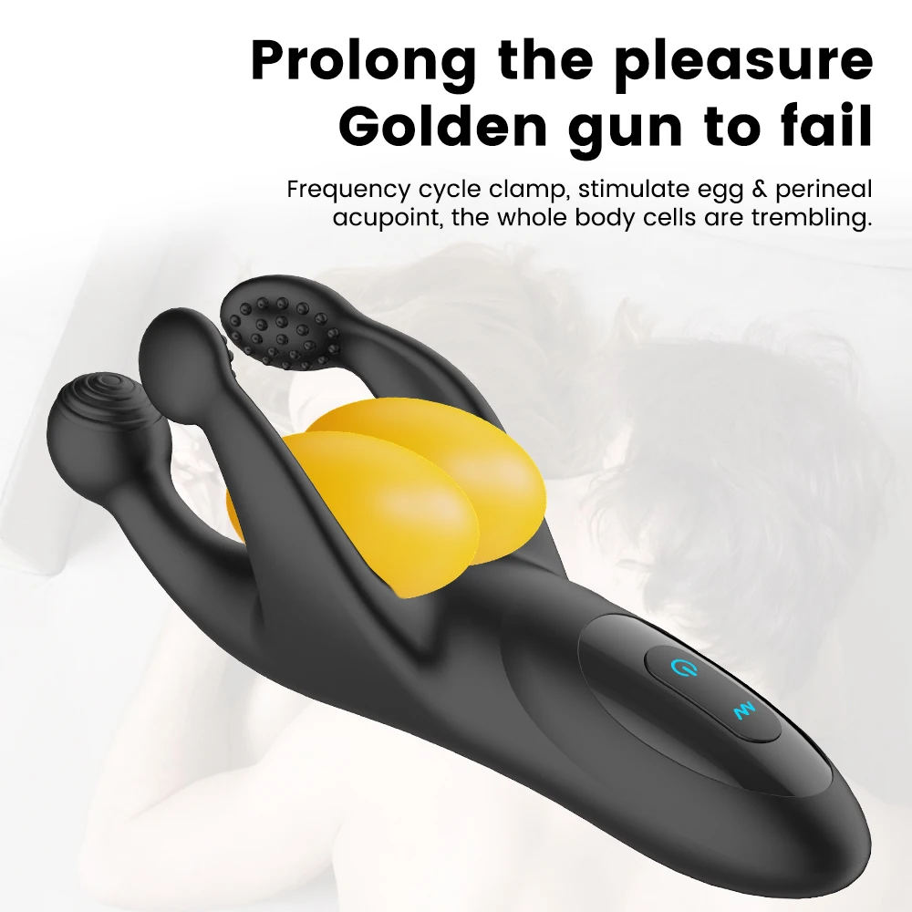 sex pictures with toys Silicone Twin Turbo Stroker Male Erectile Dysfunction Aid Multispeed main image 1