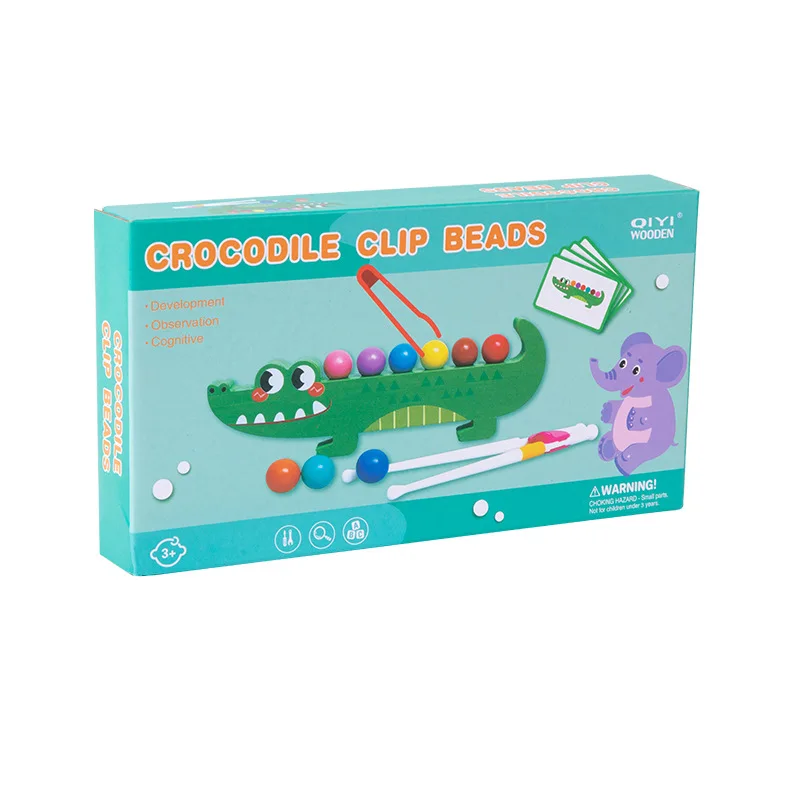 CPC CE Holz Feinmotorik-Training & Frühförderung Farbabstimmungs-Puzzle Holzklammer-Perlen Spielzeug für Kinder EN71 zertifiziert