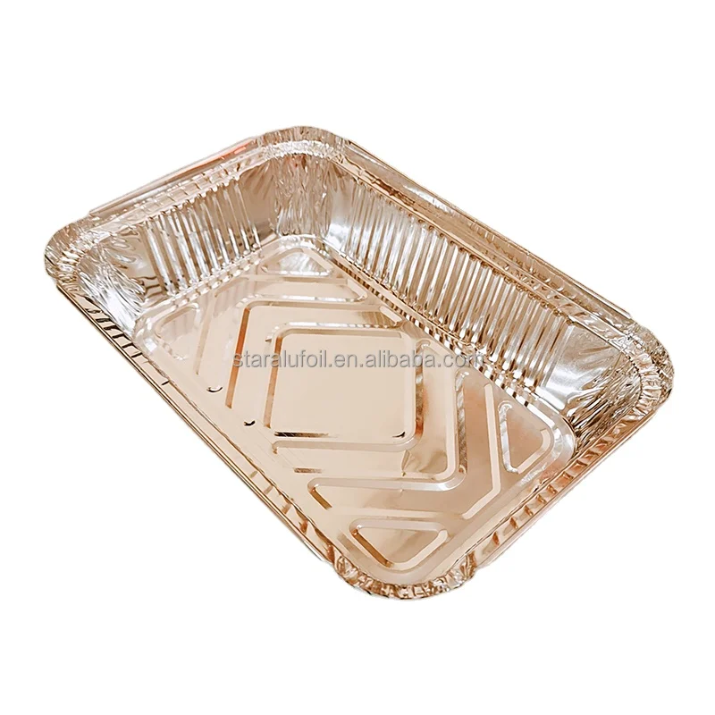 Small Rectangular Aluminum Foil Container Disposable Tableware