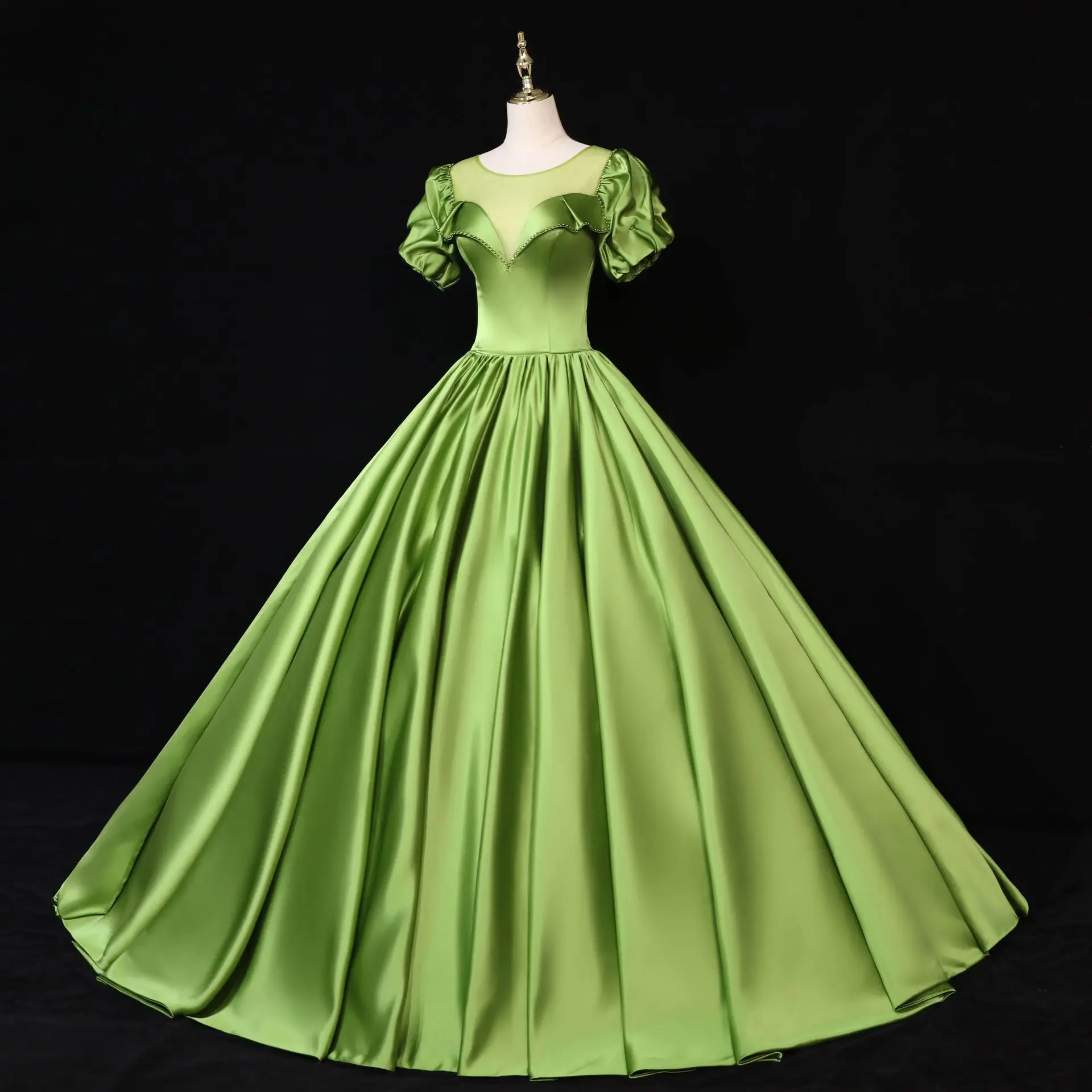 green medieval wedding dress Medieval Gown, Elvish Wedding Gown, Handfasting Dress, Renaissance Gown, Medieval Dress, Gothic Dress, Prom Dress, LARP Dress Melissa