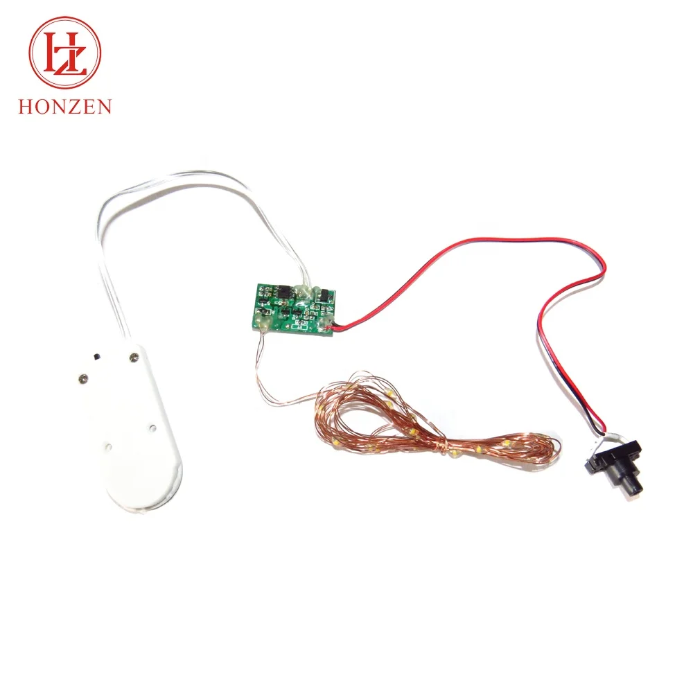 2M 20Leds Custom Motion Sensor Activated Small CR2032 Battery Operated Mini Copper Wire Led Fairy String Lights for Decoration