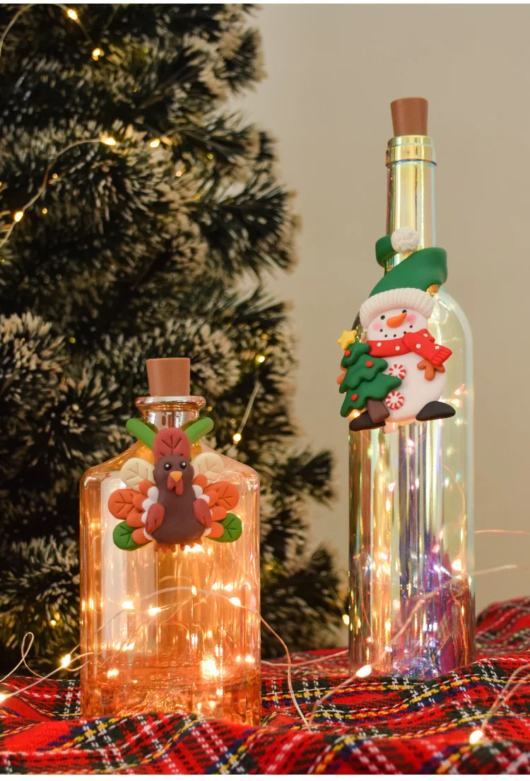 Festive decoration gift LR44 battery powered white iridescent bottle light with 6/18 timer for wedding home decoration supplier