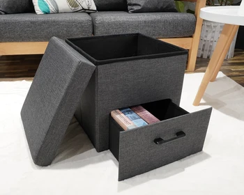Customized 2021living Room Furniture Art Stool Chair with Drawer Storage Ottoman Bedroom Cloth Linen Home Stool & Ottoman Modern