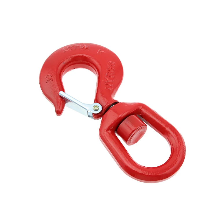 1 Ton Alloy Steel Eye Hook to Swivel with Safety Catch Lifting Hook