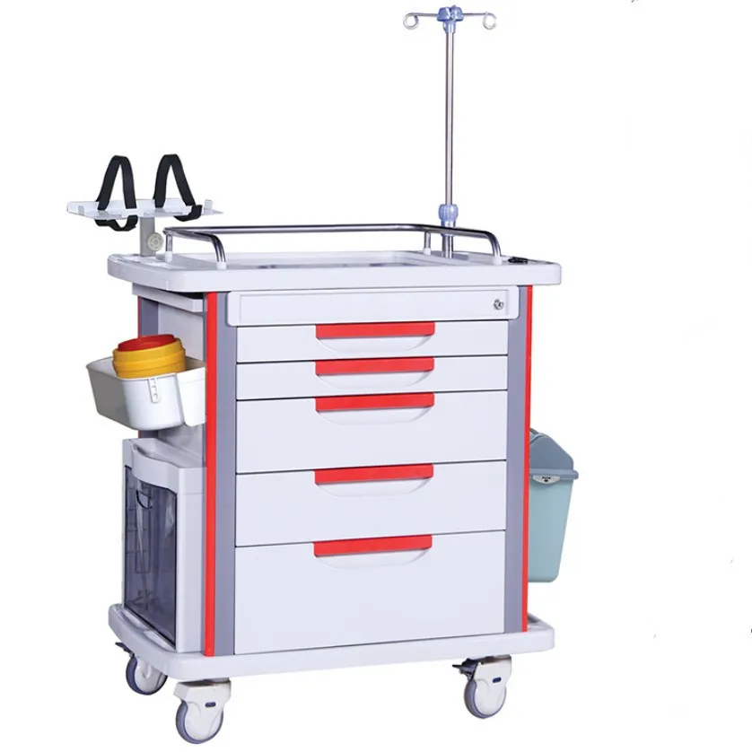 China Supplier ABS Medical Treatment Food Transfer Trolley Cart With Cheapest Price hospital Trolley