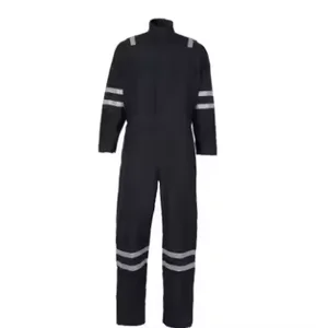 Custom Logo Men's Hi Vis Reflective Workwear Anti-Static Safety Overall Jacket Shirt Industry Work Clothing Coveralls for Work