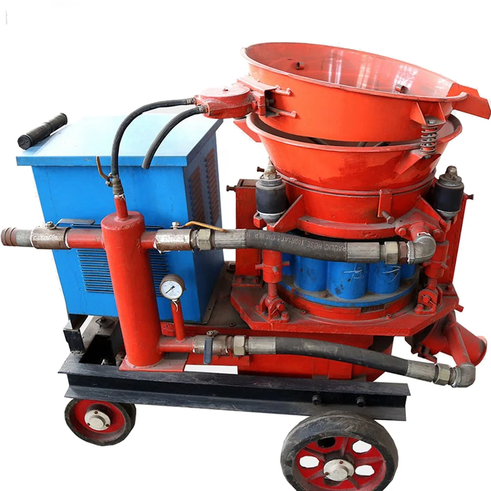 Diesel Wet Mix Guniting Machine Mini Portable Air Shotcrete Spraying Hydraulic Wet Concrete Shotcrete Machine