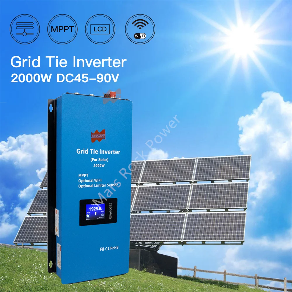 Mars Rock 1000w Smart Converter With Limiter Sensor Wifi Pure Sine Wave Grid Tie Micro Solar 4010