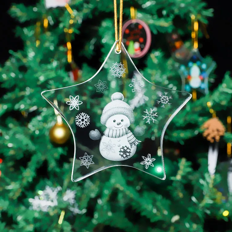 product glass pendant manufacture promotion christmas tree usage custom decoration supplier gift star glass ornament-37